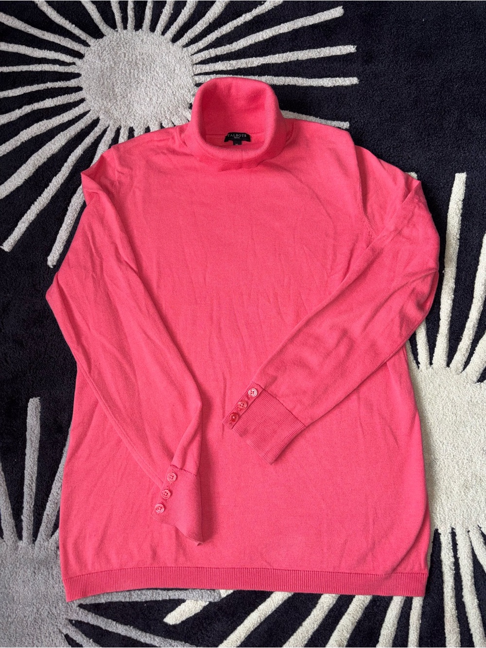 Talbots Petite Fuchsia Turtleneck Sweater